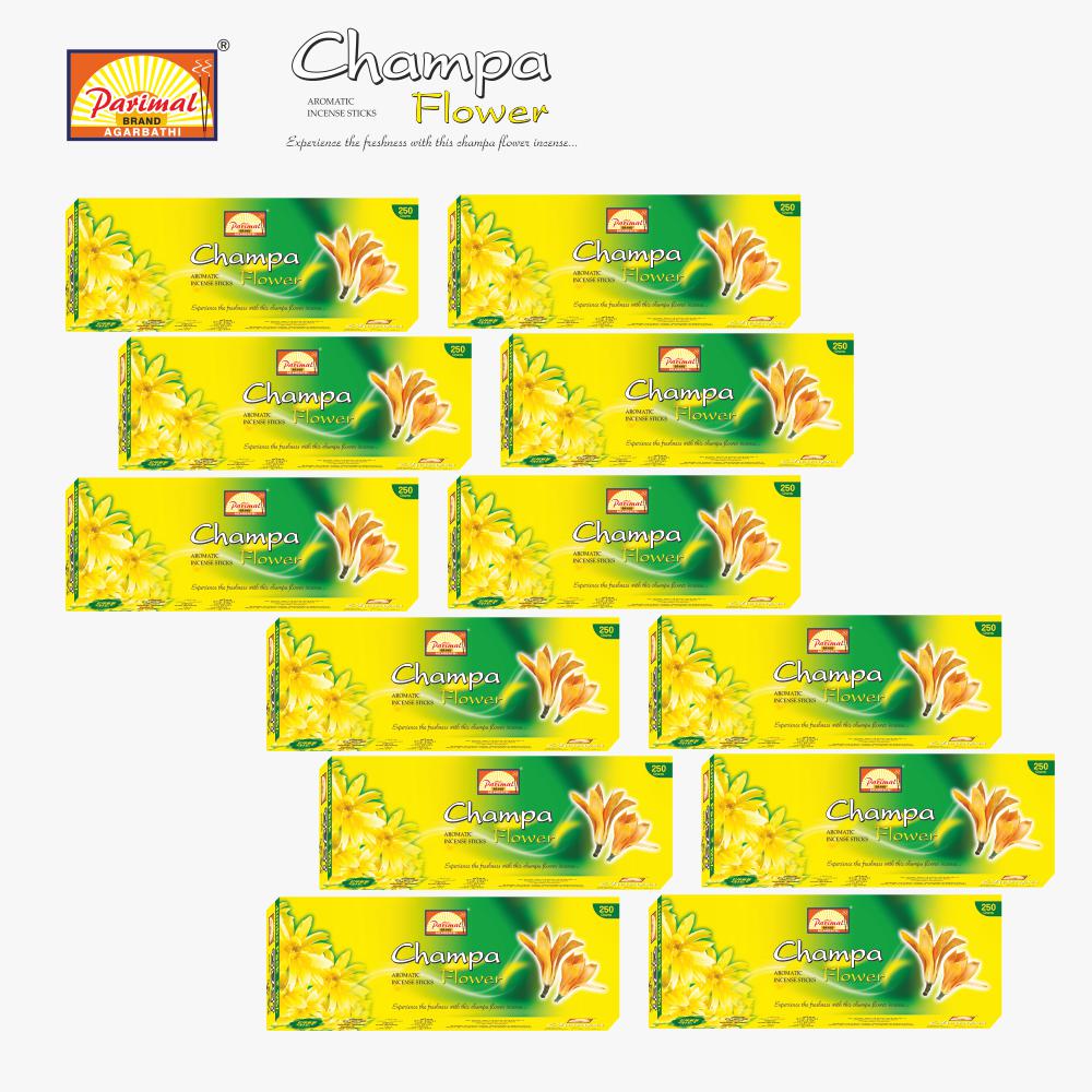 PARIMAL Champa Aromatic Incense Sticks | Jumbo Pack | Pack of 3-250 Grams X 3 = 750 G | Aromatic Incense Sticks |