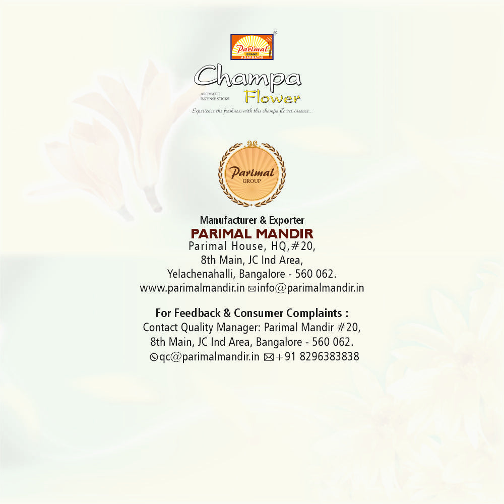 PARIMAL Champa Aromatic Incense Sticks | Jumbo Pack | Pack of 3-250 Grams X 3 = 750 G | Aromatic Incense Sticks |