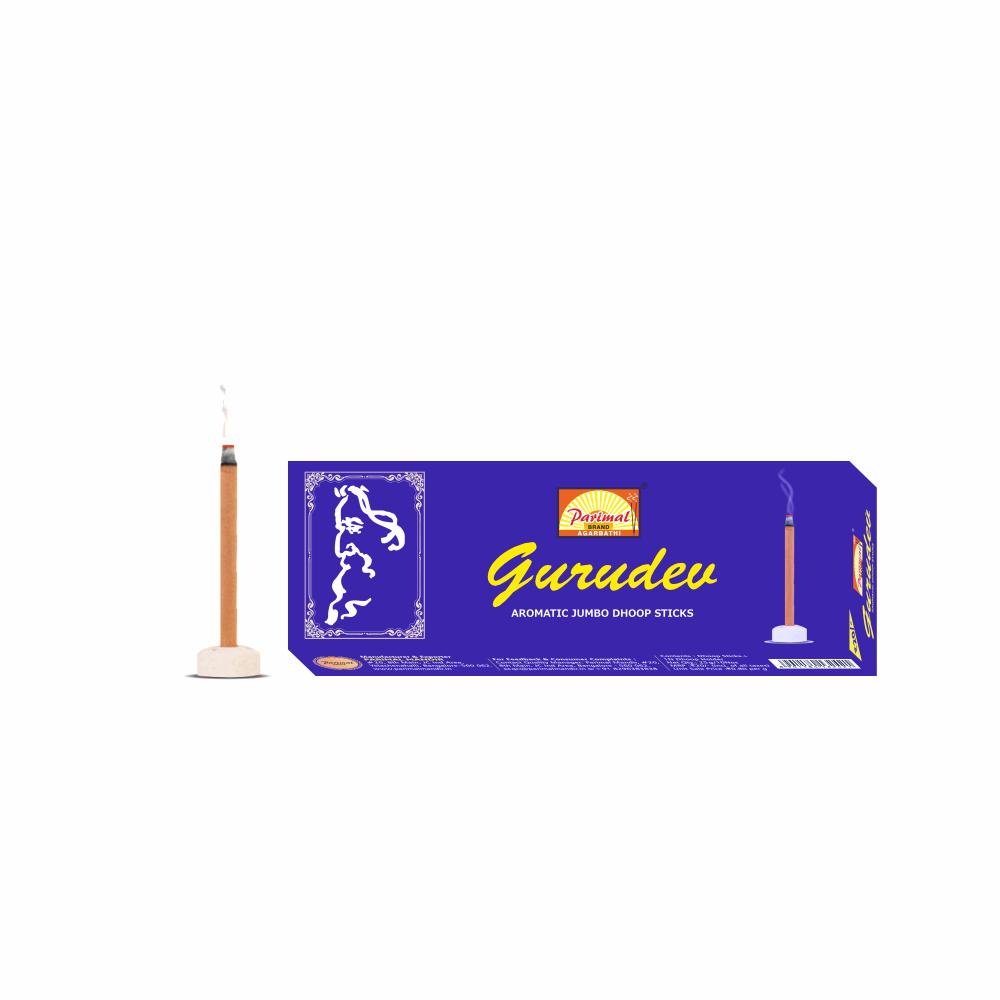 Parimal Gurudev Jumbo Dhoop Sticks | Pack of 12-25 Grams X 12 = 300 G | Aromatic Jumbo Dhoop Sticks |