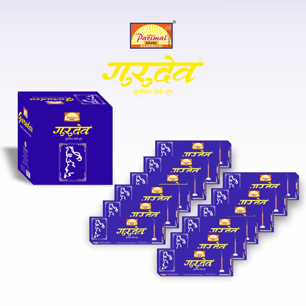 Parimal Gurudev Jumbo Dhoop Sticks | Pack of 12-25 Grams X 12 = 300 G | Aromatic Jumbo Dhoop Sticks |
