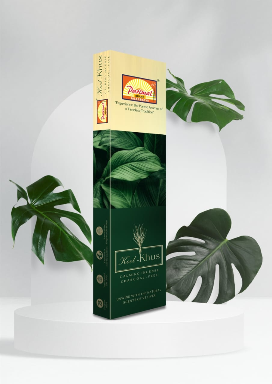 Parimal 100% Natural Charcoal‑Free (180-200 Sticks) (540 gm) | Vetiver (Kool Khus) Incense Sticks | Earthy Fragrance |(Each 90 gm)| Aromatic, Long‑Lasting Agarbatti for Meditation & Pooja | Pack of 3