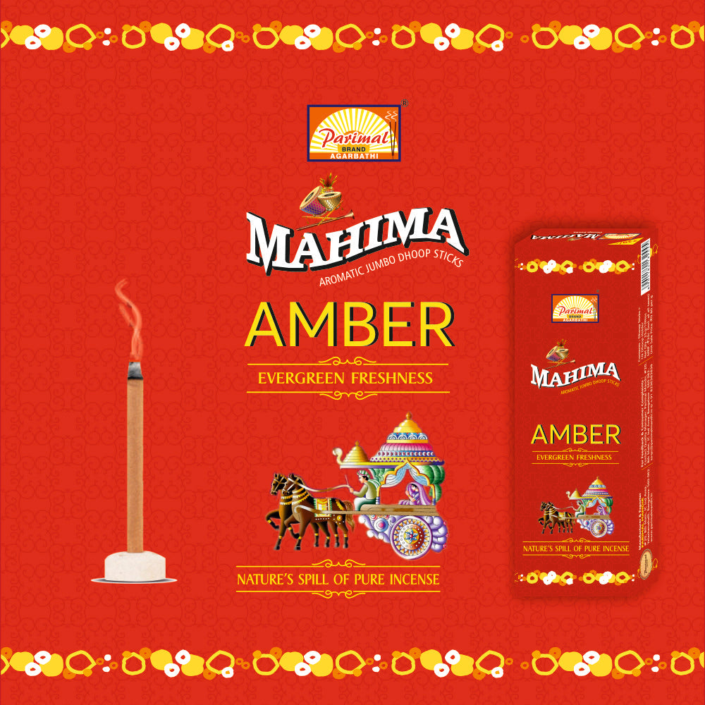 Parimal Mahima Jumbo Dhoop Sticks | | Pack of 12-25 Grams X 12 = 300G | Aromatic Jumbo Dhoop Sticks |