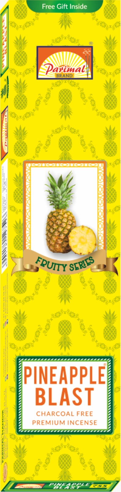 Parimal Pineapple Blast Incense Sticks (100 - 120 Sticks) (270 Gm) | Fruit Fragrance Agarbatti | Pineapple Fragrance | Uplifting Summer Scent for Home, Meditation & Relaxation | Each 90 Gm | Pack of 3