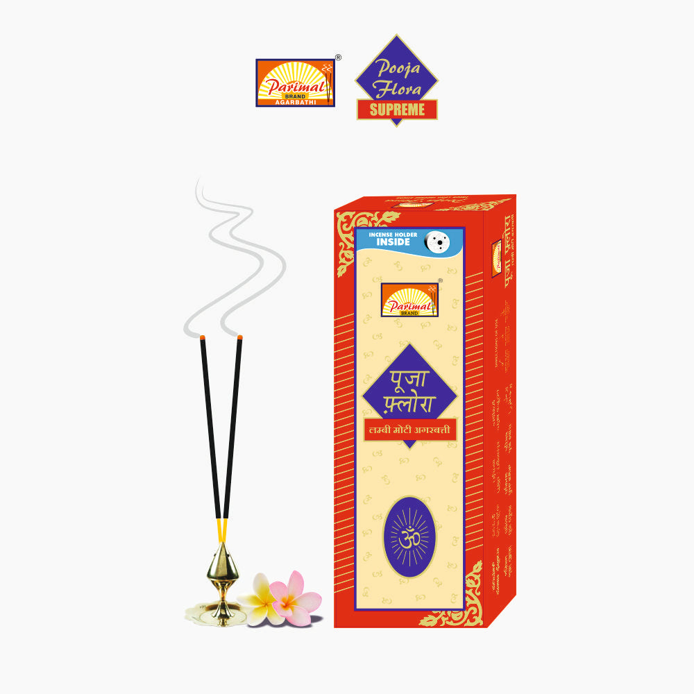Parimal Pooja Flora Aromatic Incense Sticks | Jumbo Pack | Pack of 3-165 Grams X 3 = 495 G | Aromatic Incense Sticks