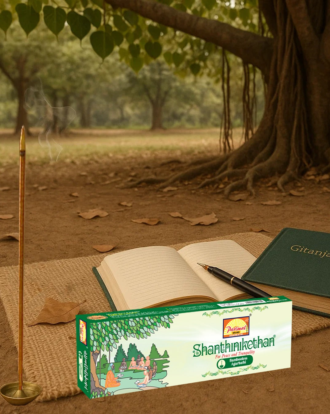 Parimal Shantinikethan Bambooless Incense Sticks  Value Pack (6 × 100 g = 600 g) – Cleaner Burn Floral Aroma