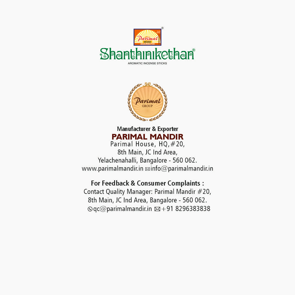 Parimal Shantinikethan Incense Sticks | Jumbo Pack | Pack of 3-180 Grams X 3 = 540 G | Aromatic Incense Sticks |