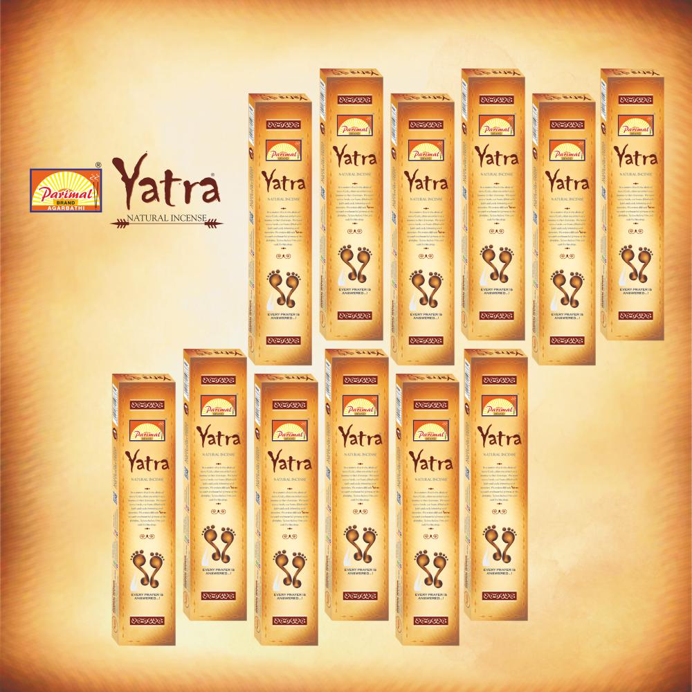 Yatra Incense Sticks 24 g, Pack of 12  – Hand-Rolled Sandal & Resin Agarbatti | Traditional Puja & Meditation Fragrance