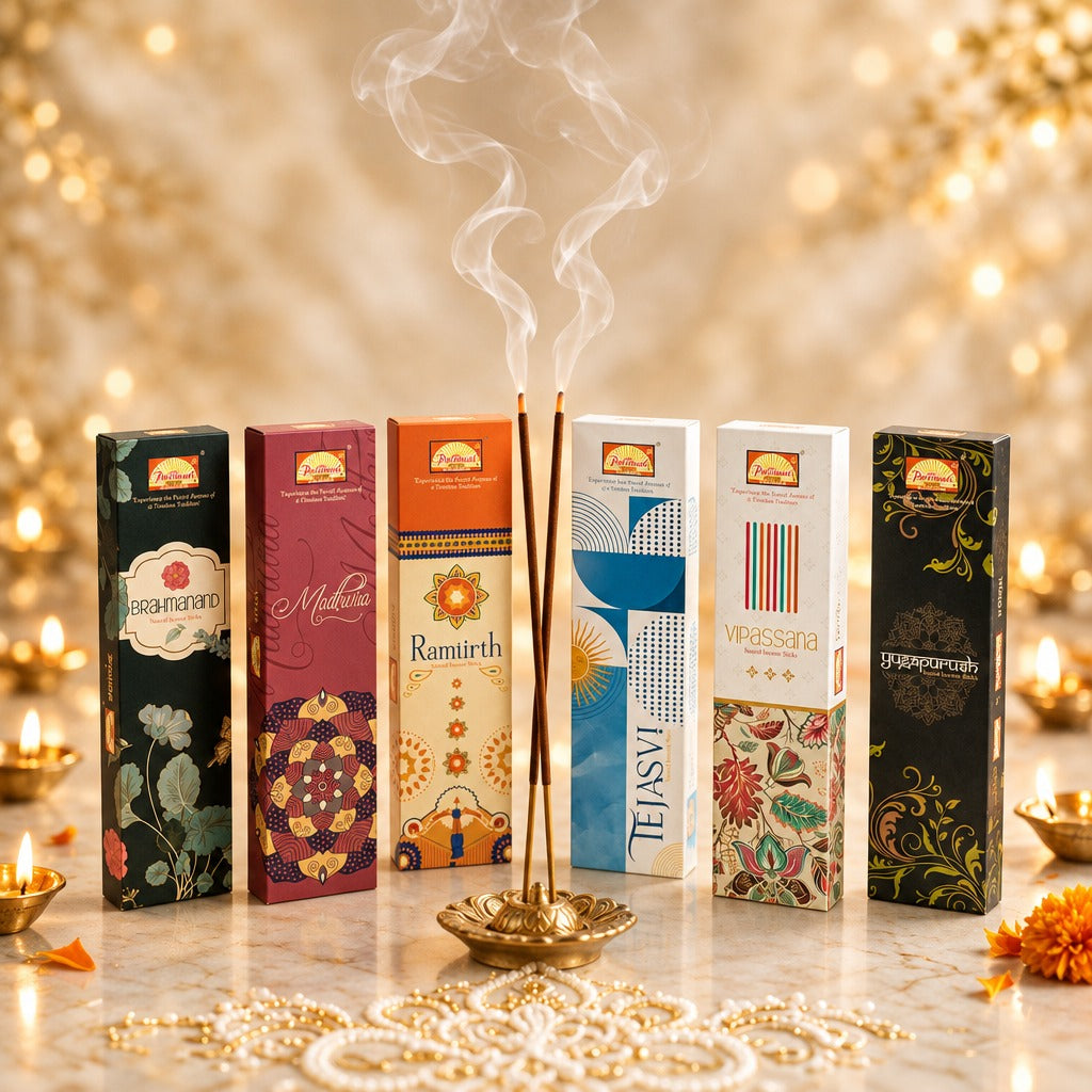 Parimal Natural Incense Sticks | Premium Agarbatti Collection, 6 Fragrances |