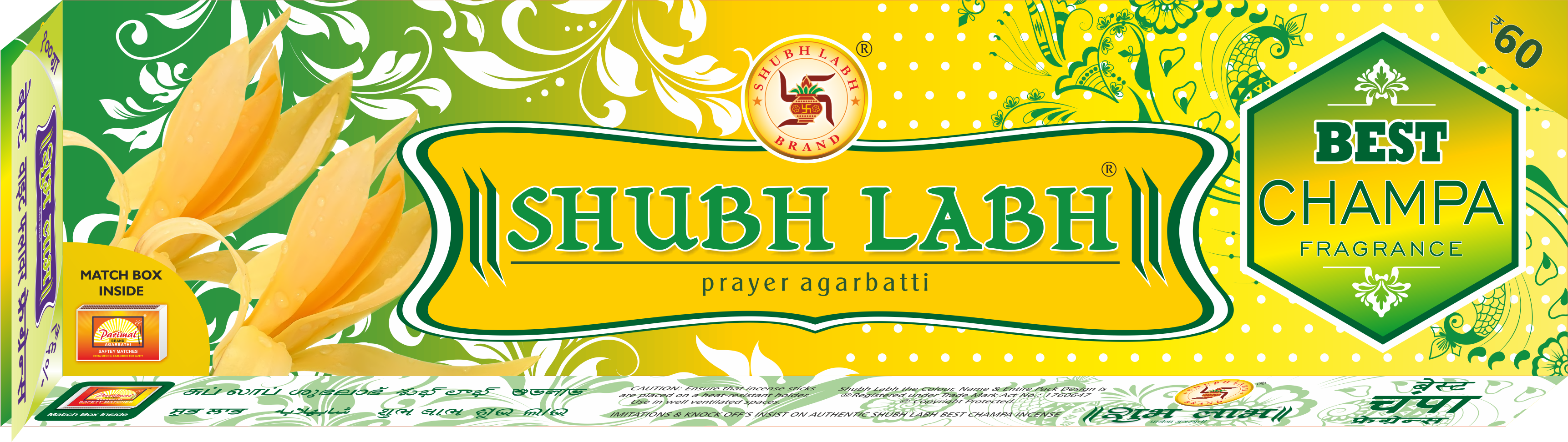 Shubh Labh Best Champa Incense|Pack of 3|