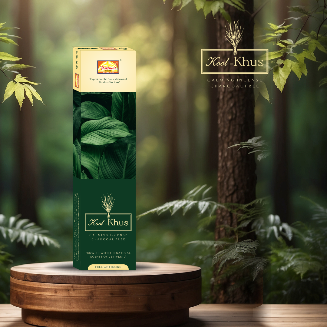 Parimal 100% Natural Charcoal‑Free (180-200 Sticks) (540 gm) | Vetiver (Kool Khus) Incense Sticks | Earthy Fragrance |(Each 90 gm)| Aromatic, Long‑Lasting Agarbatti for Meditation & Pooja | Pack of 3