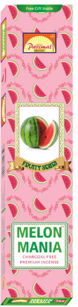 Melon Mania Incense Sticks, 90 g Pack of 6 – Fresh Fruity Agarbatti with Sweet Melon Fragrance for Puja, Meditation & Home Ambience